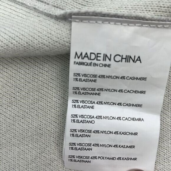 Club Monaco Cashmere Wrap Sweater Gray Open-Front Poncho Cardigan Vest Soft S - Picture 7 of 9